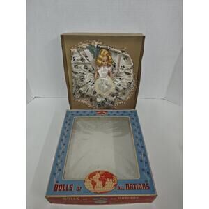 Dutchess Dolls Corp Dolls Of All Nations 1940's Vintage Swedish Girl In Dress